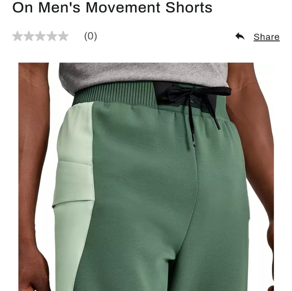 On movement  shorts sz medium  green nwt. - Picture 4 of 6